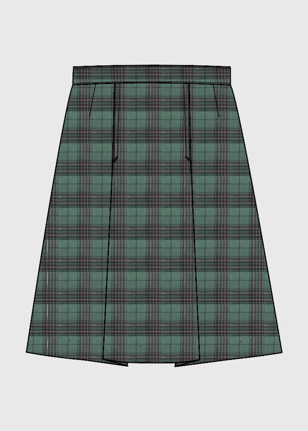 Skirt Green/Black/White Check