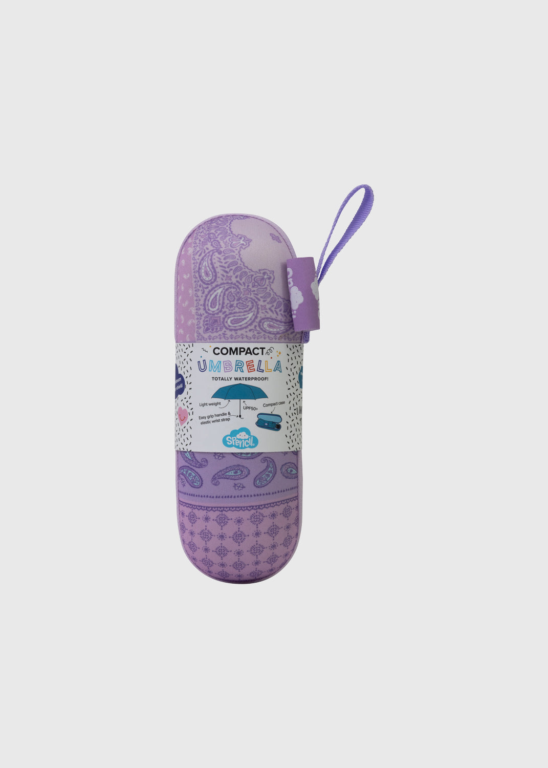 Compact Umbrella - Paisley Patch