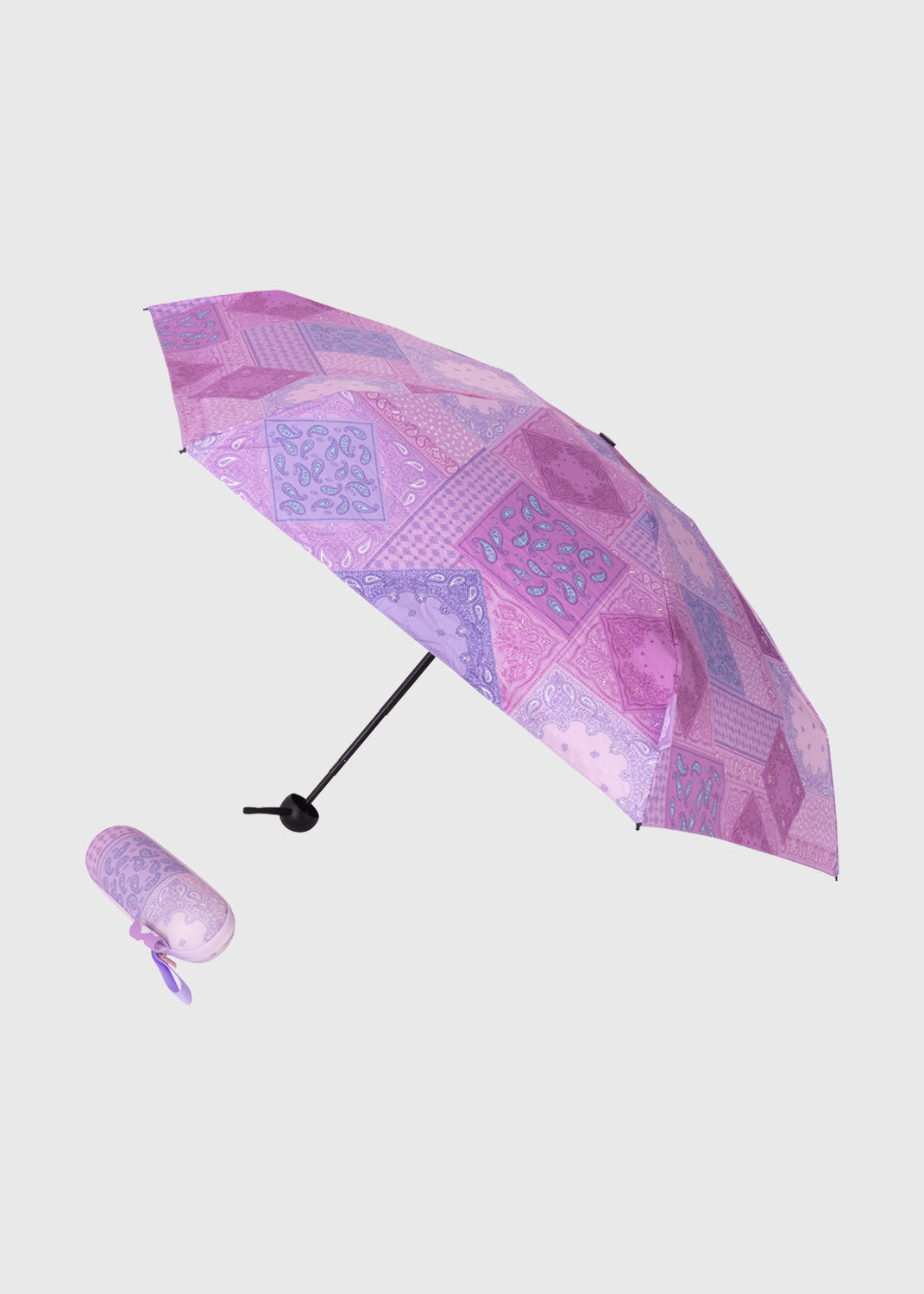 Compact Umbrella - Paisley Patch