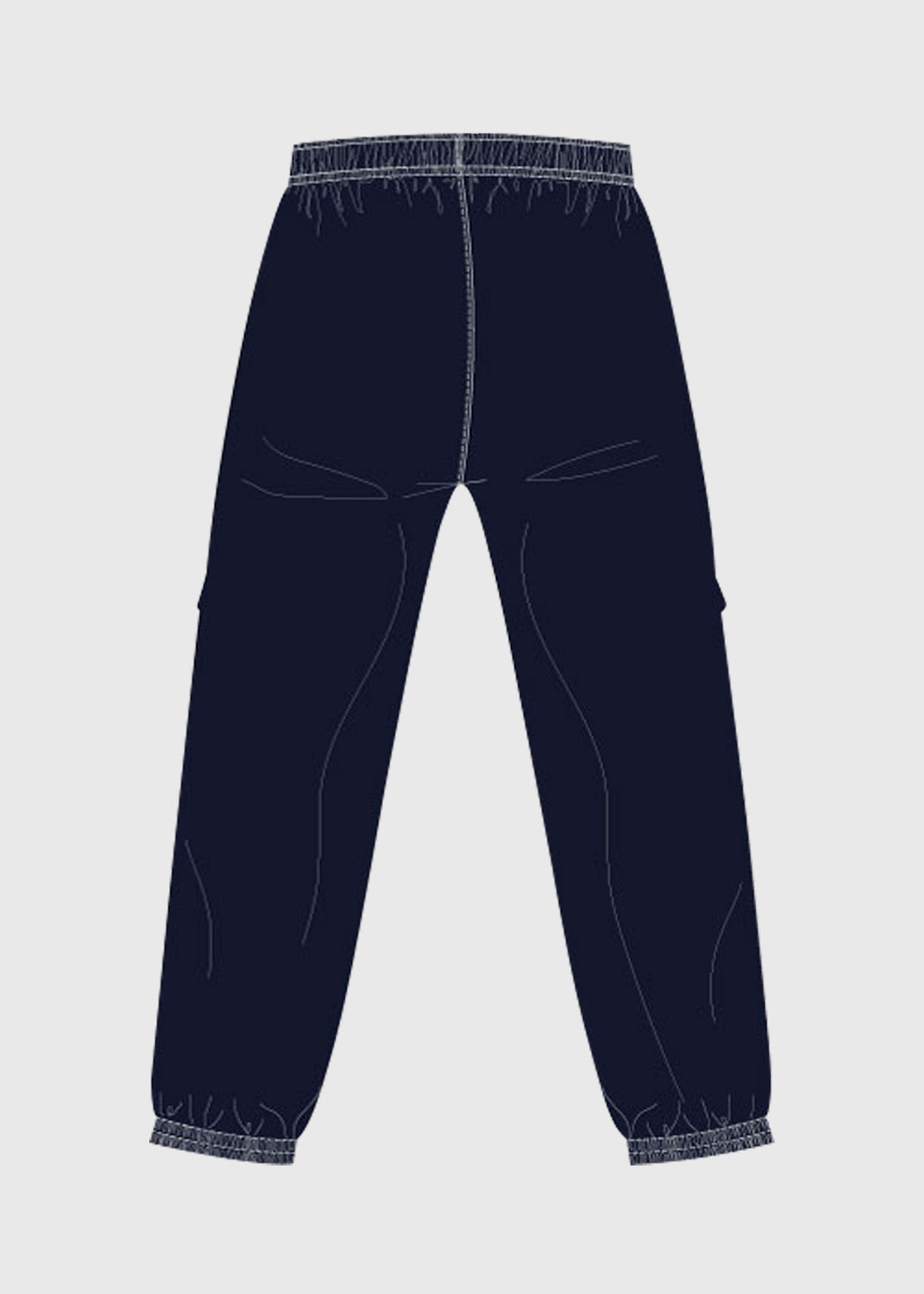Pant Track Navy with Cuff (Fleece Lining)