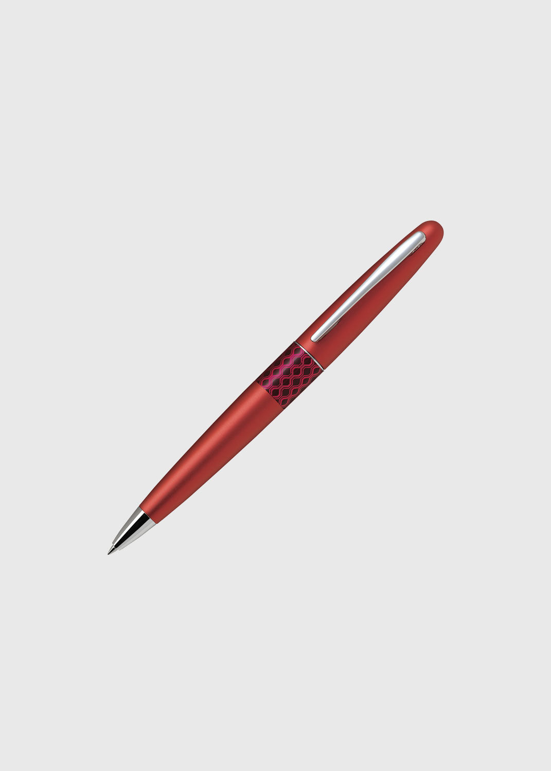 MR3 Ballpoint Pen 'Wave' Metallic Red Barrel Medium - Black Ink