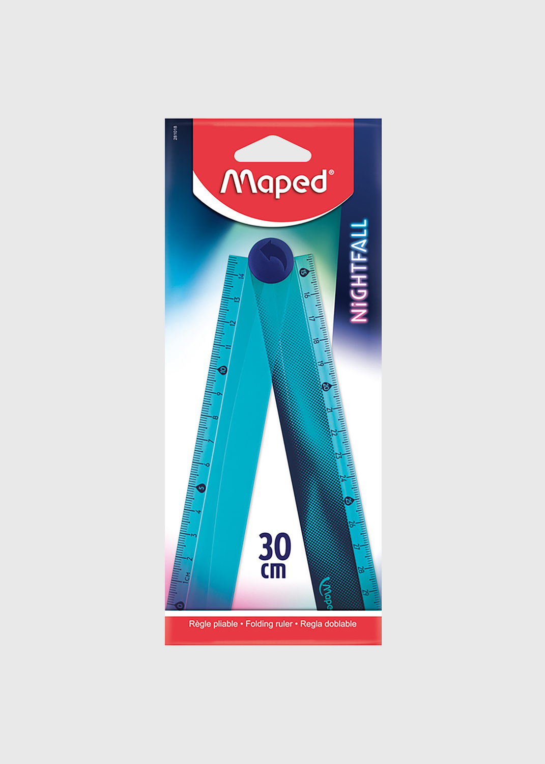 Nightfall Blue Foldable Ruler - 30cm