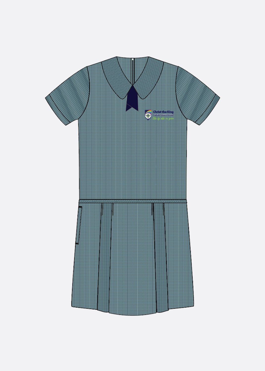 Dress with Navy Tie
