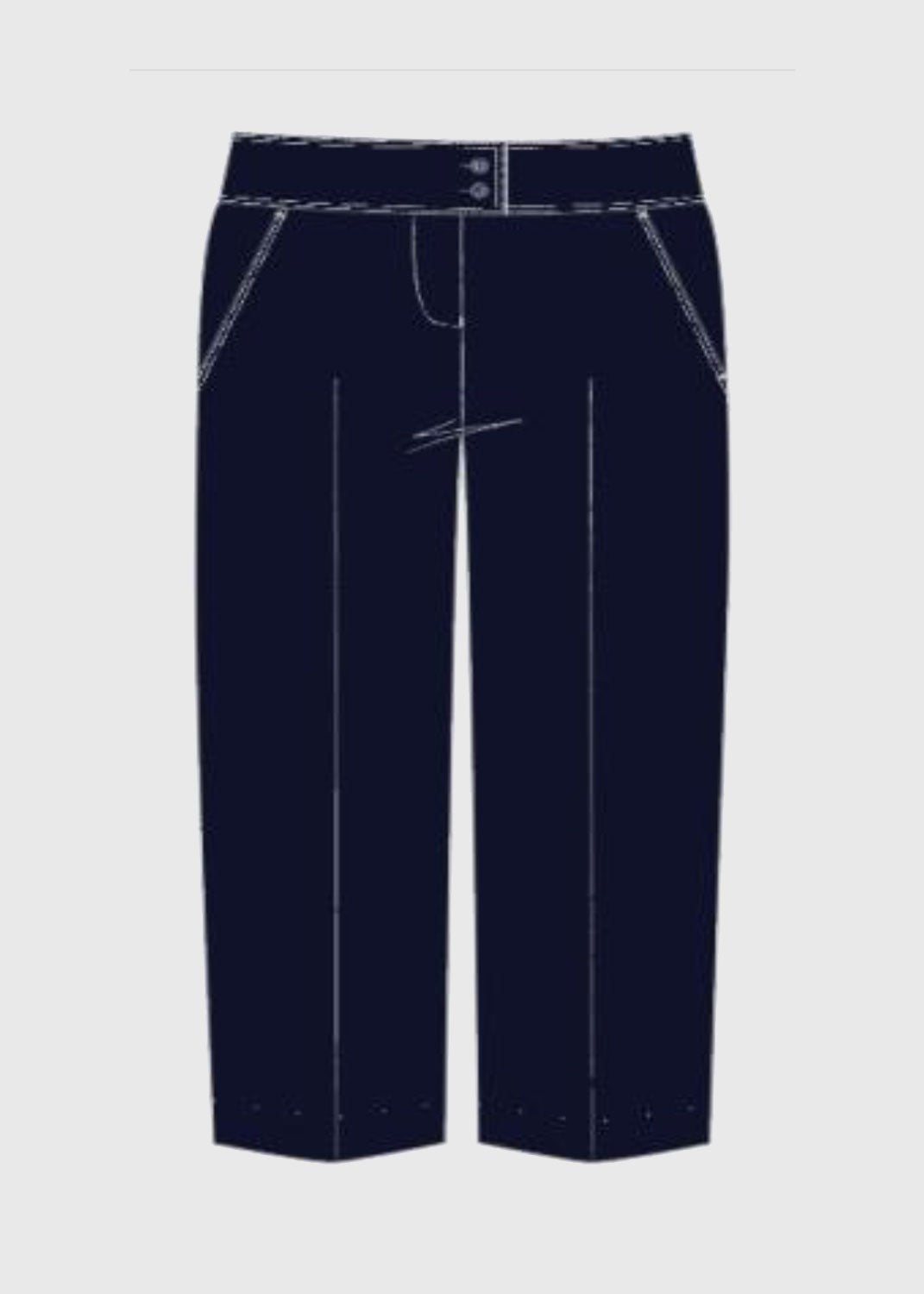 .edu Essentials Girls Formal Trouser Stretch Yale Navy