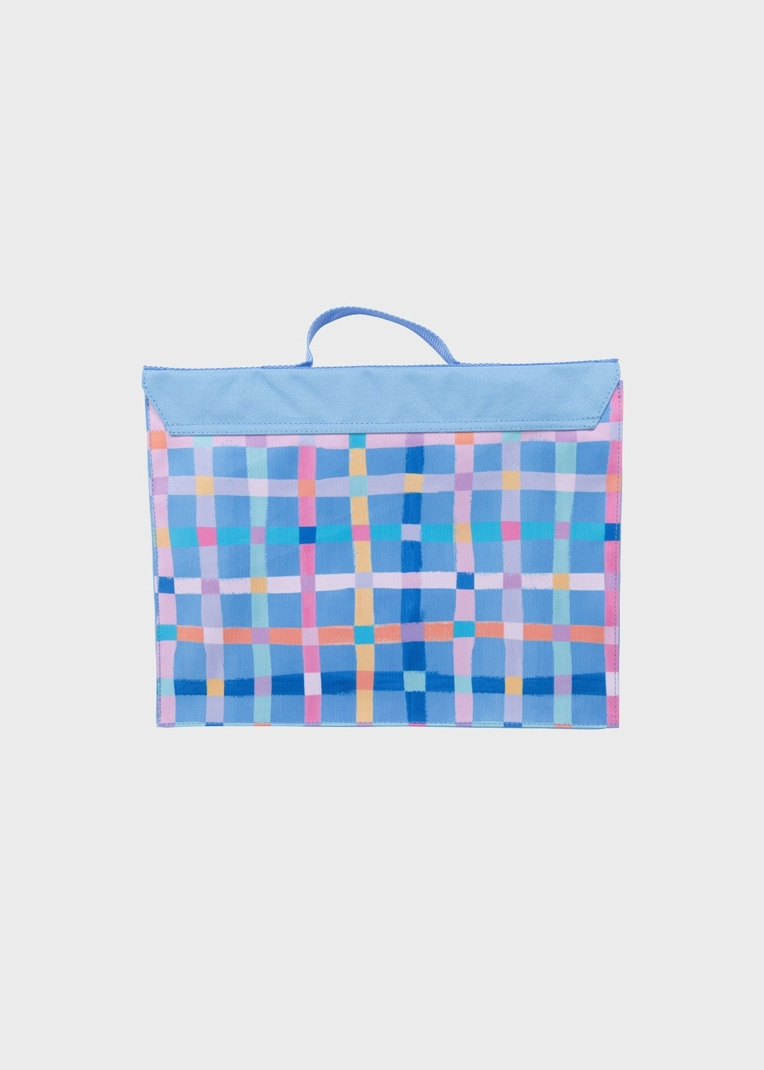 Library Bag - Pastel Plaid