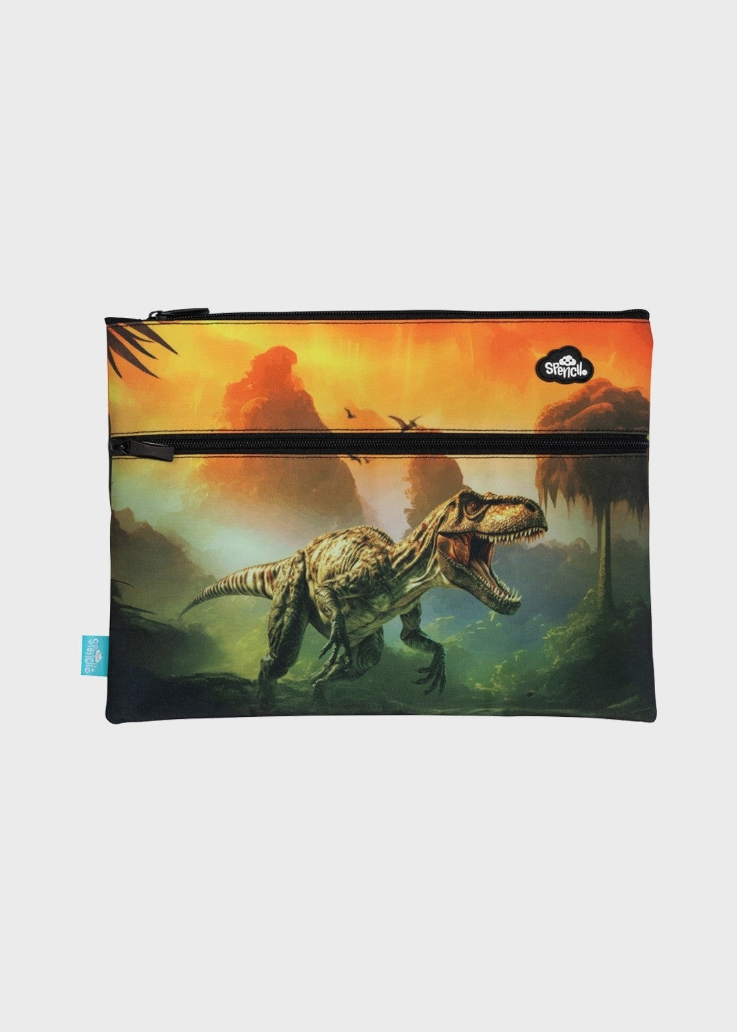 A4 Twin Zip Pencil Case - Jurassic Kingdom