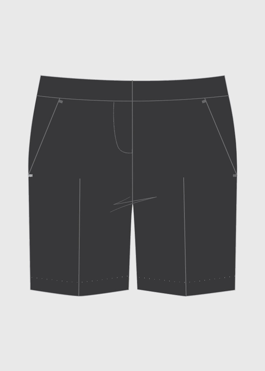 Short Formal Charcoal Female Fit