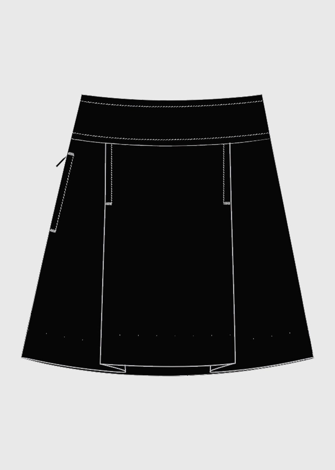 .edu Essentials Stretch Sport Skort Stretch - Black