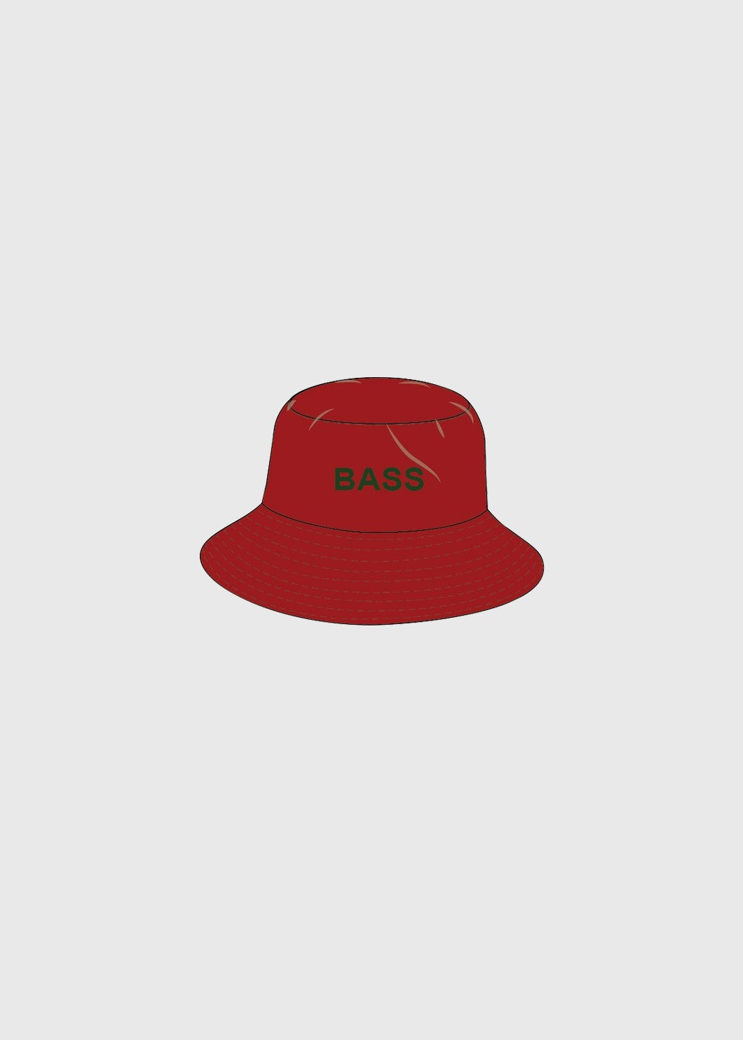 Bucket Hat Reversible Bass (Red)