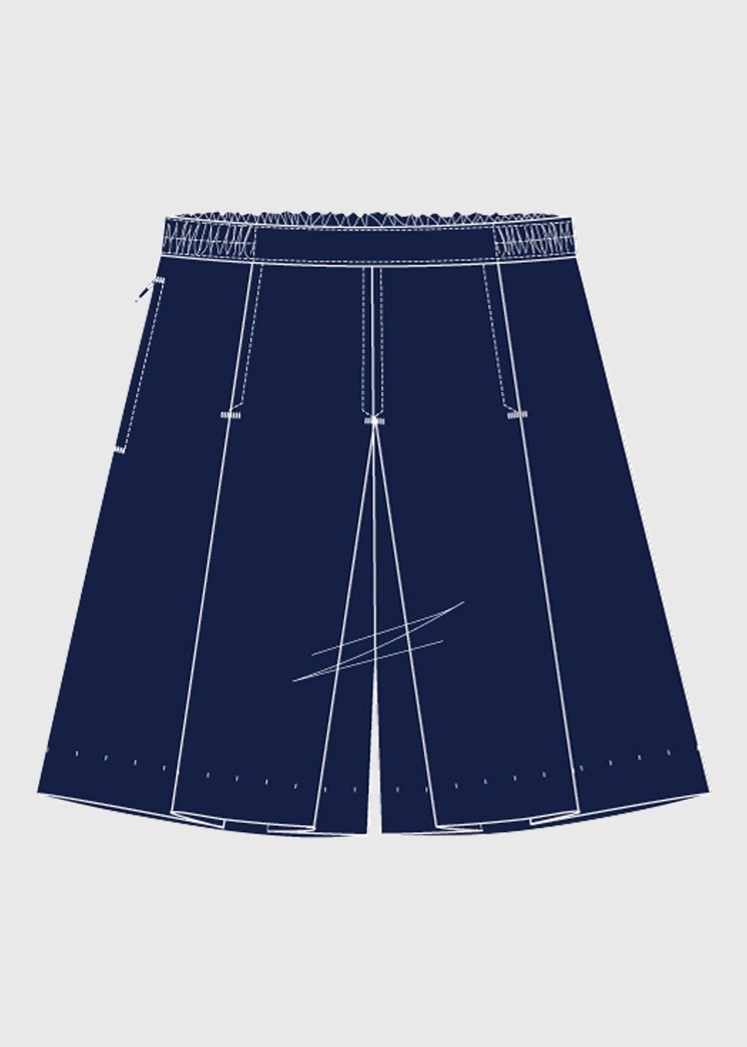 .edu Essentials Formal Culotte - Night Navy (Front Tab)