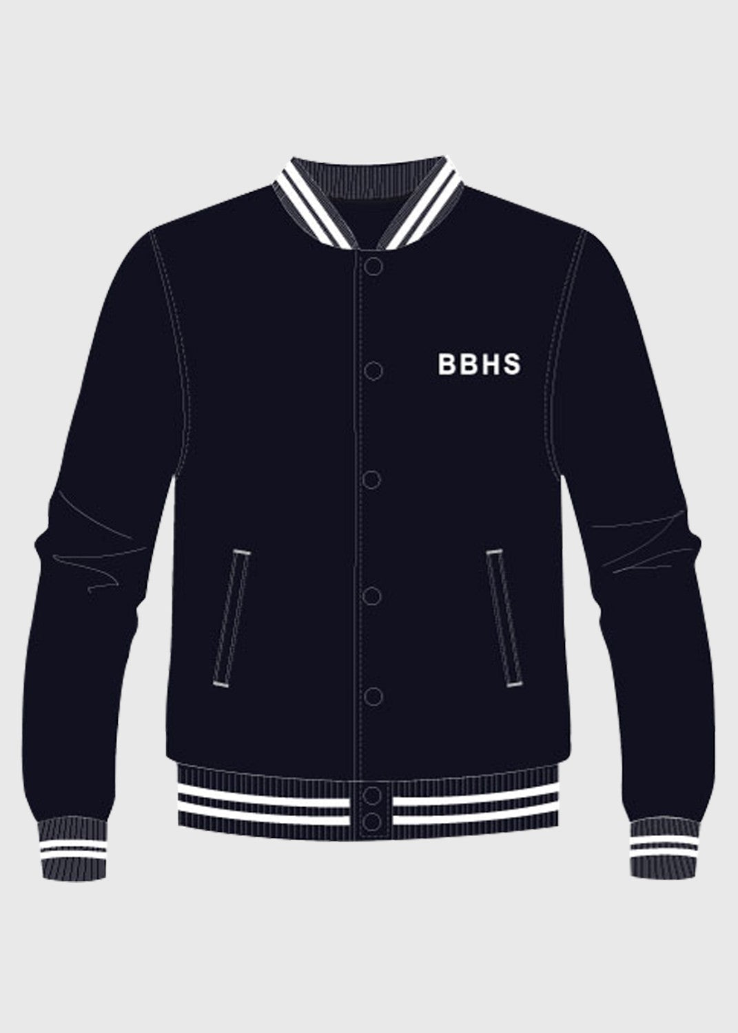 Jacket Varsity Style Navy/White