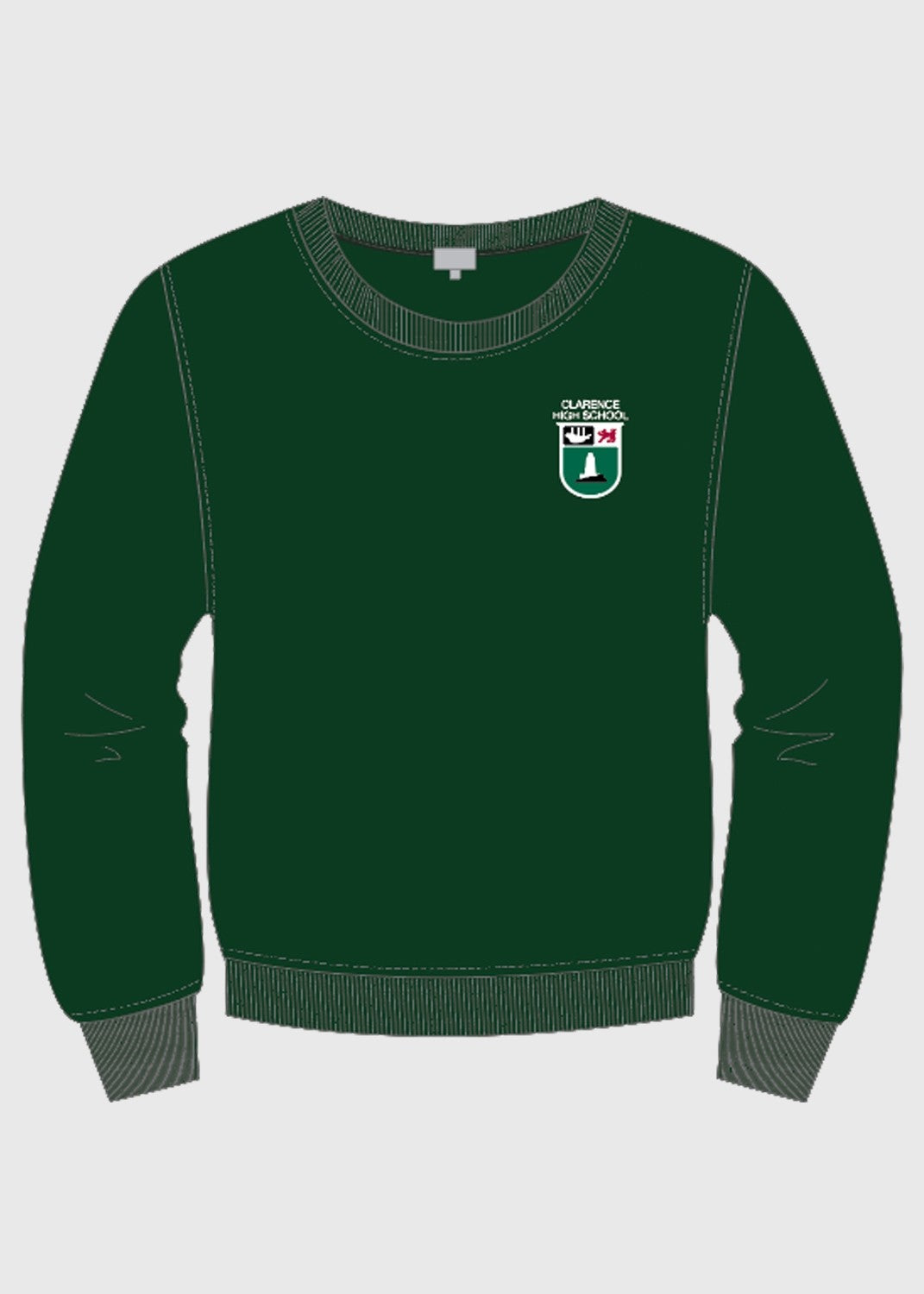 Jumper Fleecy Crew Neck Dark Bottle