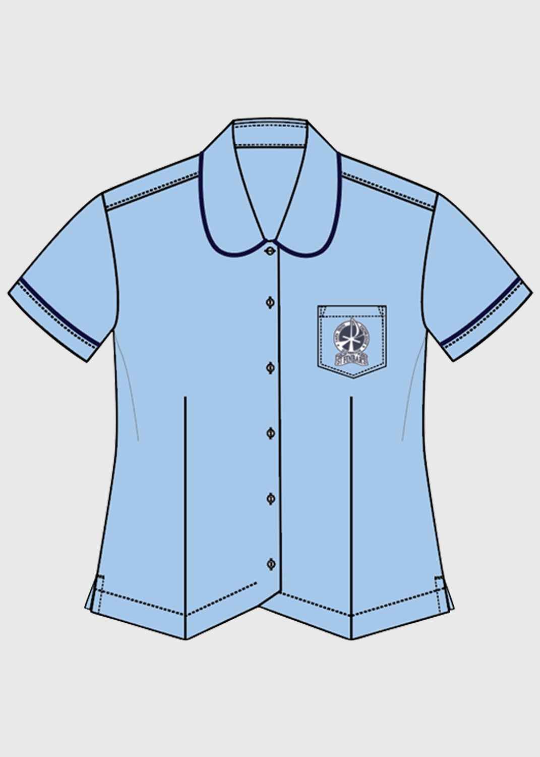 S/S Blouse Blue