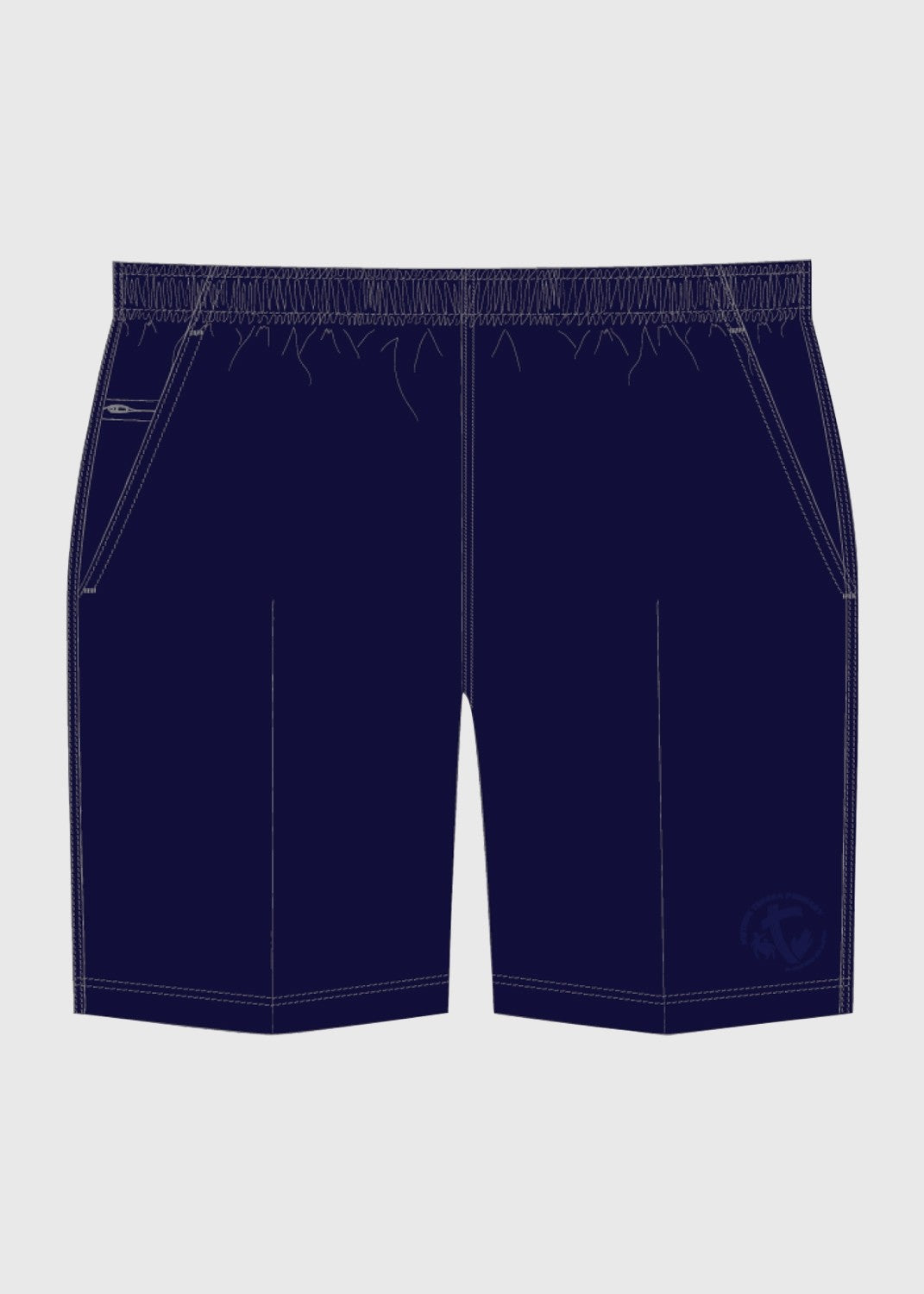 Shorts Rugger Navy W/ Logo