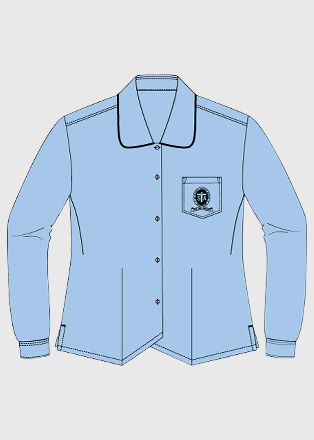 Blouse L/S Blue