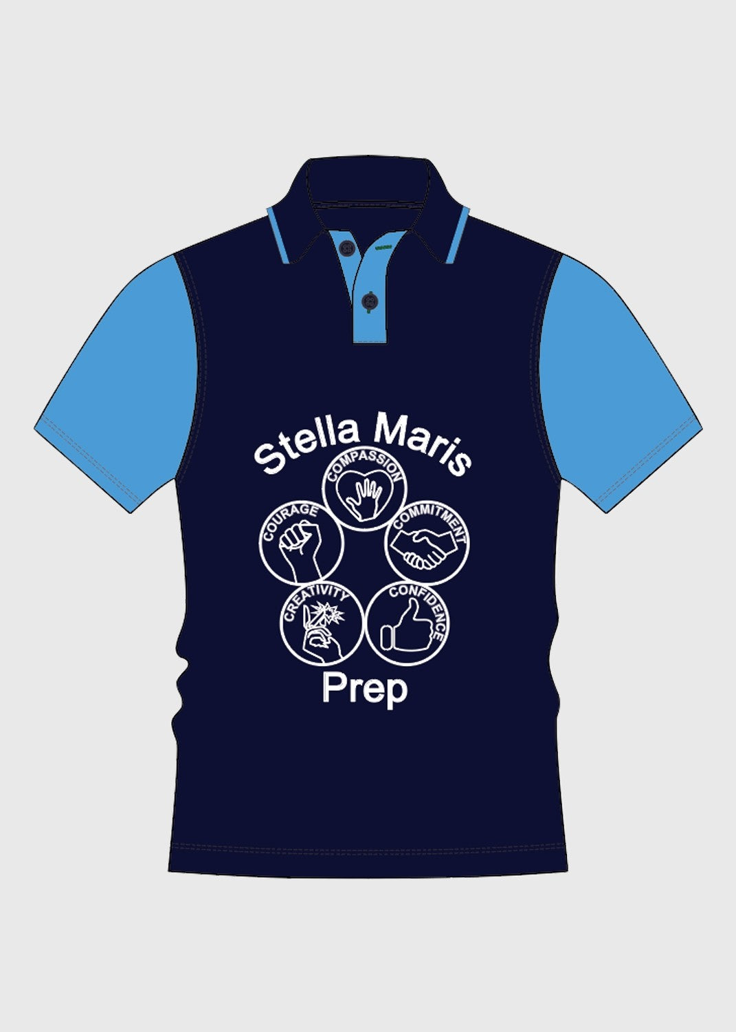 Polo Prep Navy Sky Blue