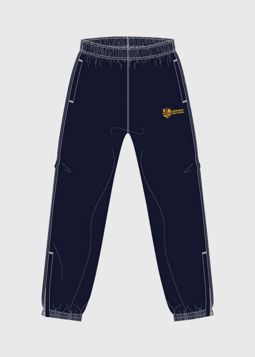 Pant Track Navy with Cuff (Fleece Lining)