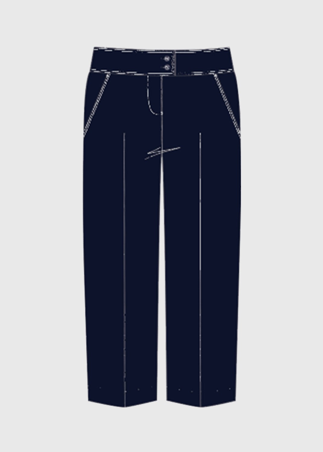 .edu Essentials Pant Formal Girls Wide Band w Adj Sapphire