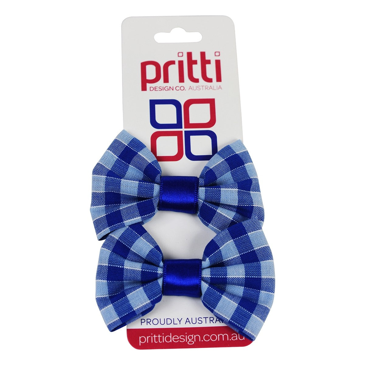 Pigtail Bows Richmond Summer Check 2pk