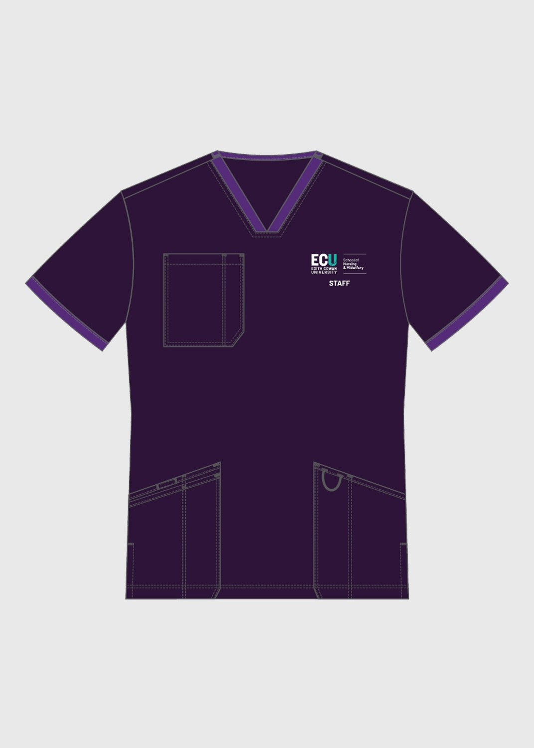Midwifery Staff Scrub Top Unisex