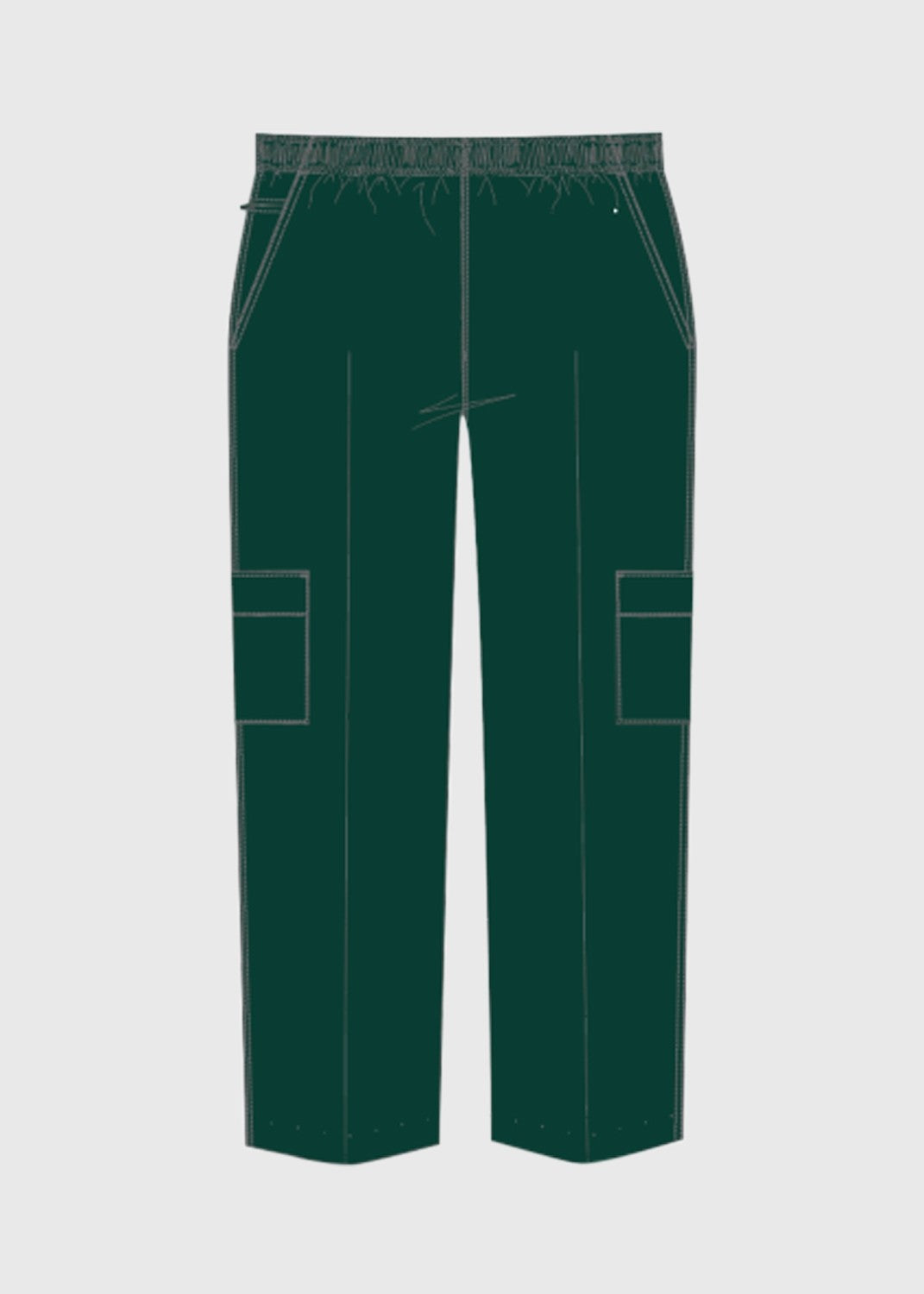 .edu Essentials Pants Elasticated Cargo Kale Green