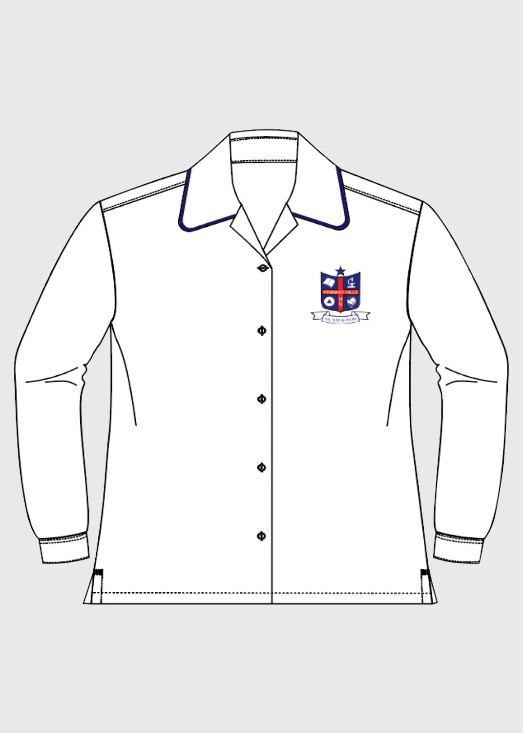 Blouse L/S Junior White