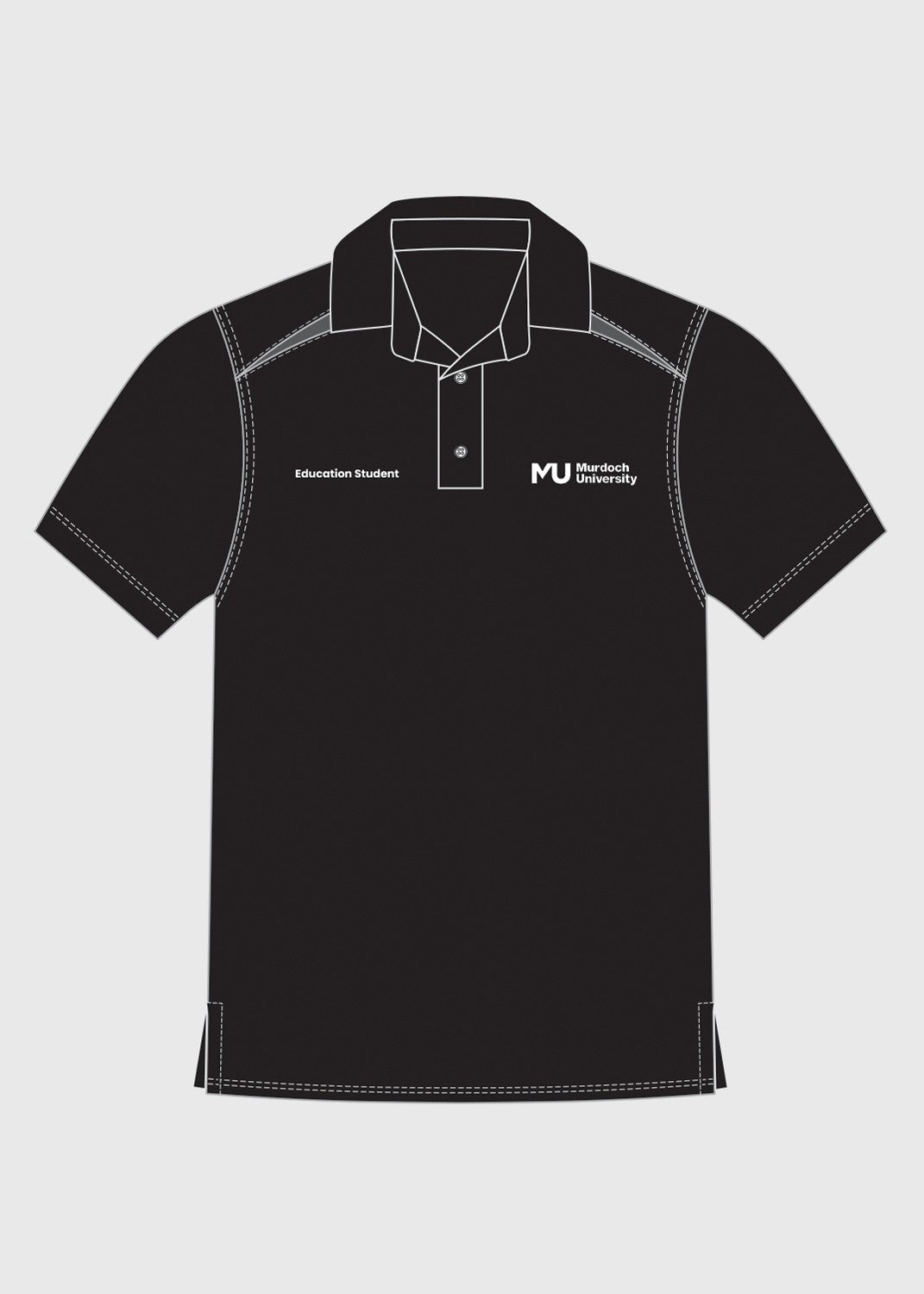 Education Student Polo Black/Grey - Unisex