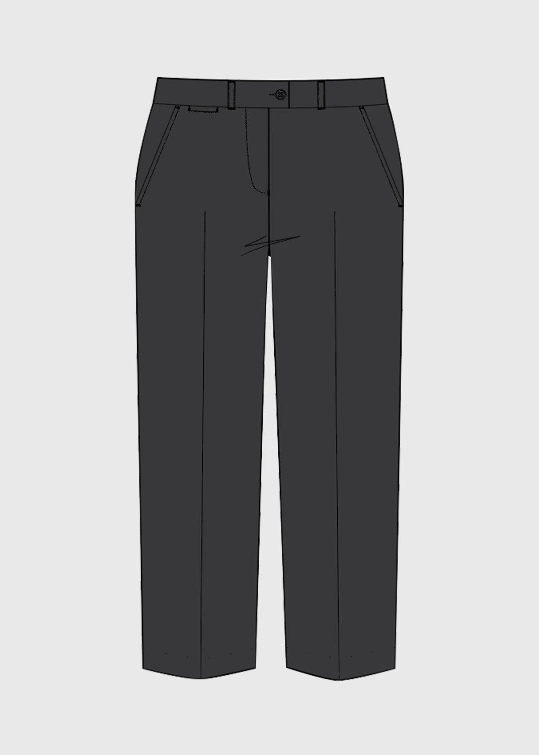 Pant Formal Girls Charcoal