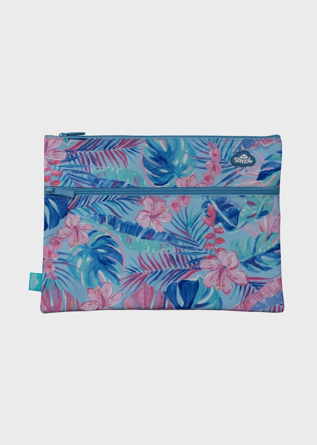 A4 Twin Zip Pencil Case - Tropicana