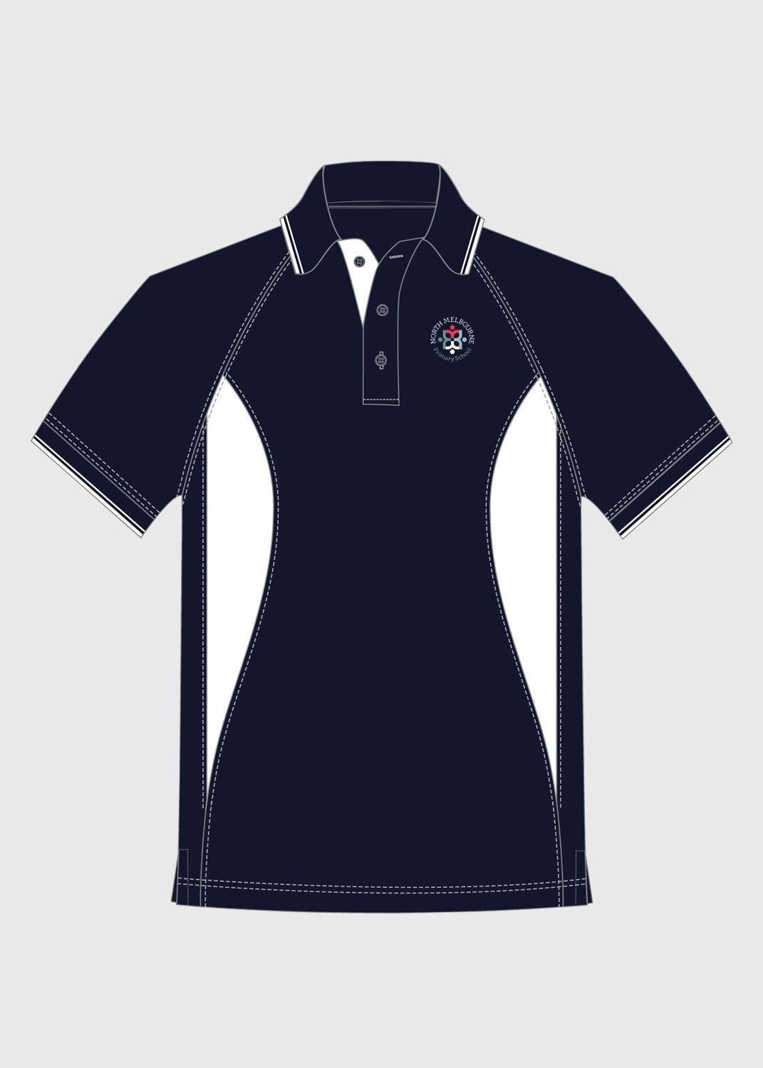 Polo L Nvy/White Logo