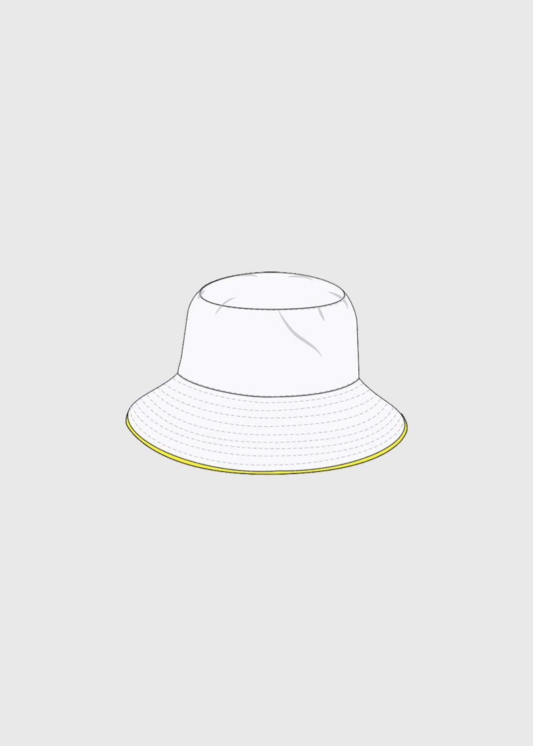 Hat Bucket Reversible White