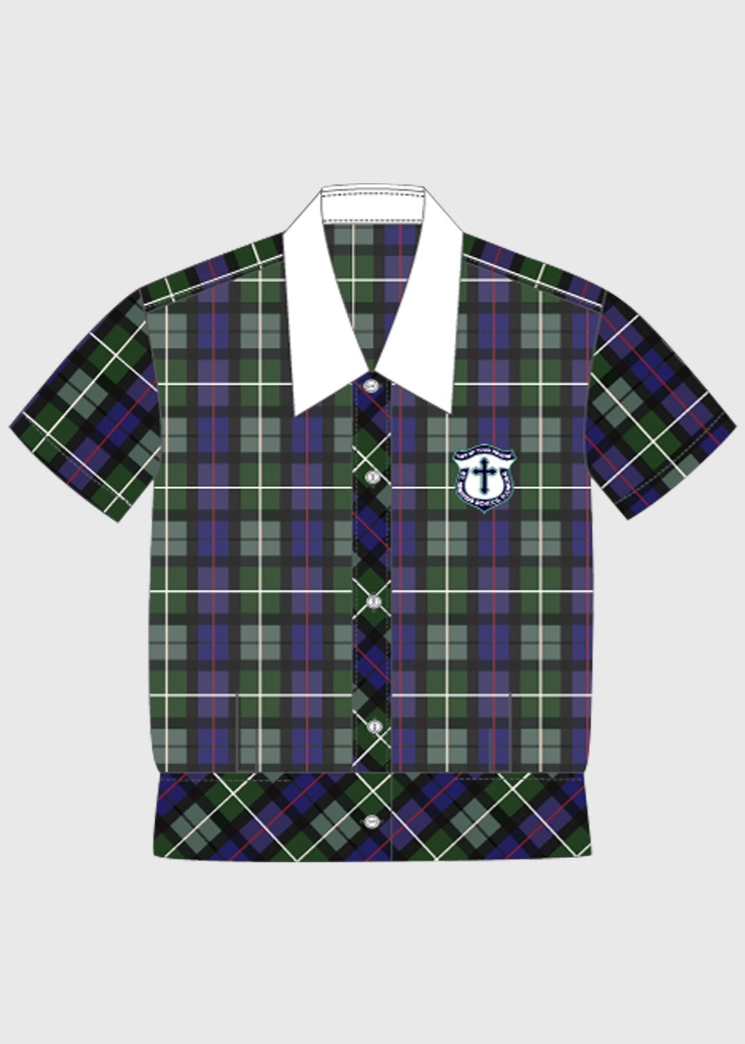 Blouse Green/Blue Check