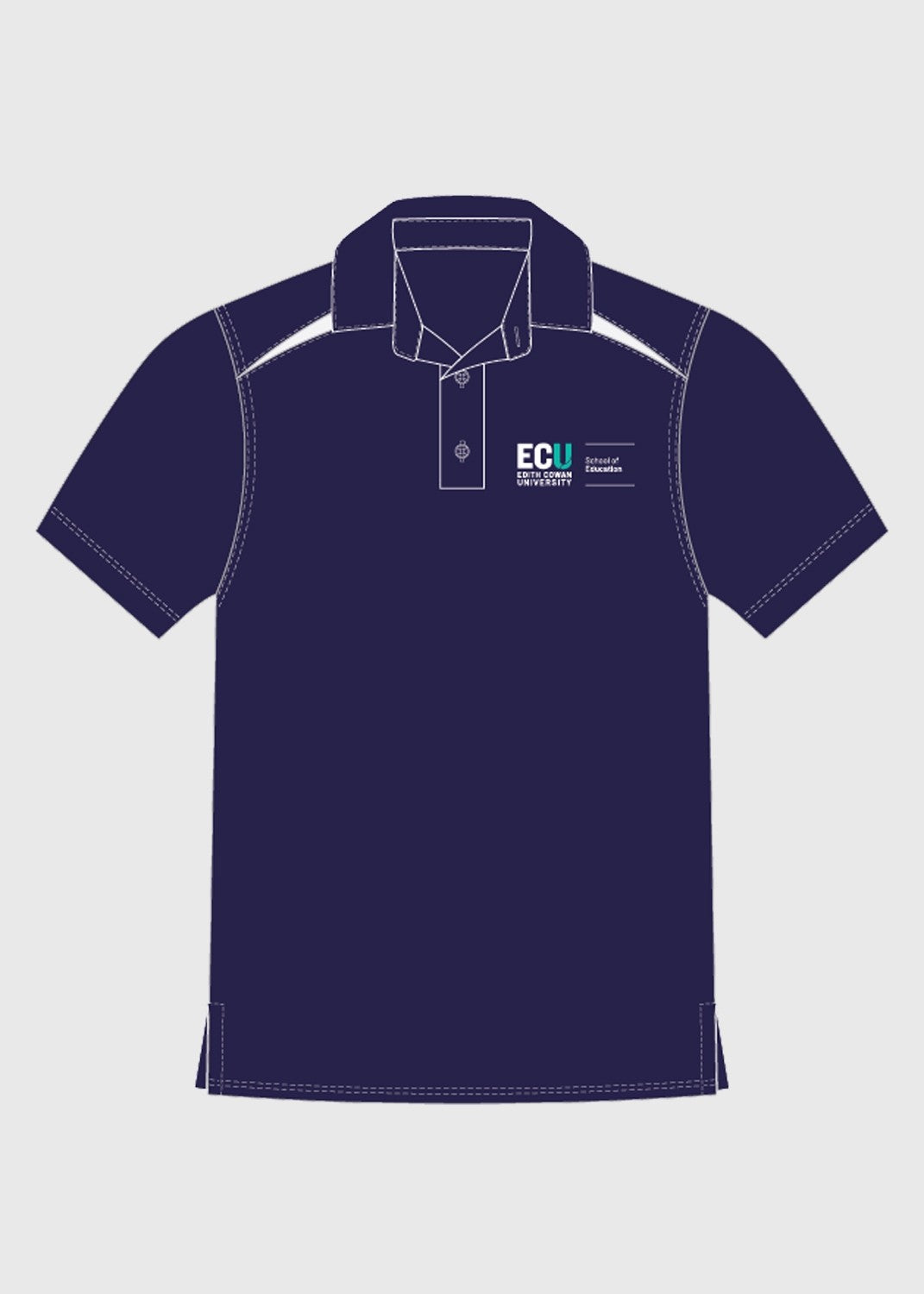 Education Polo Navy/White New Logo