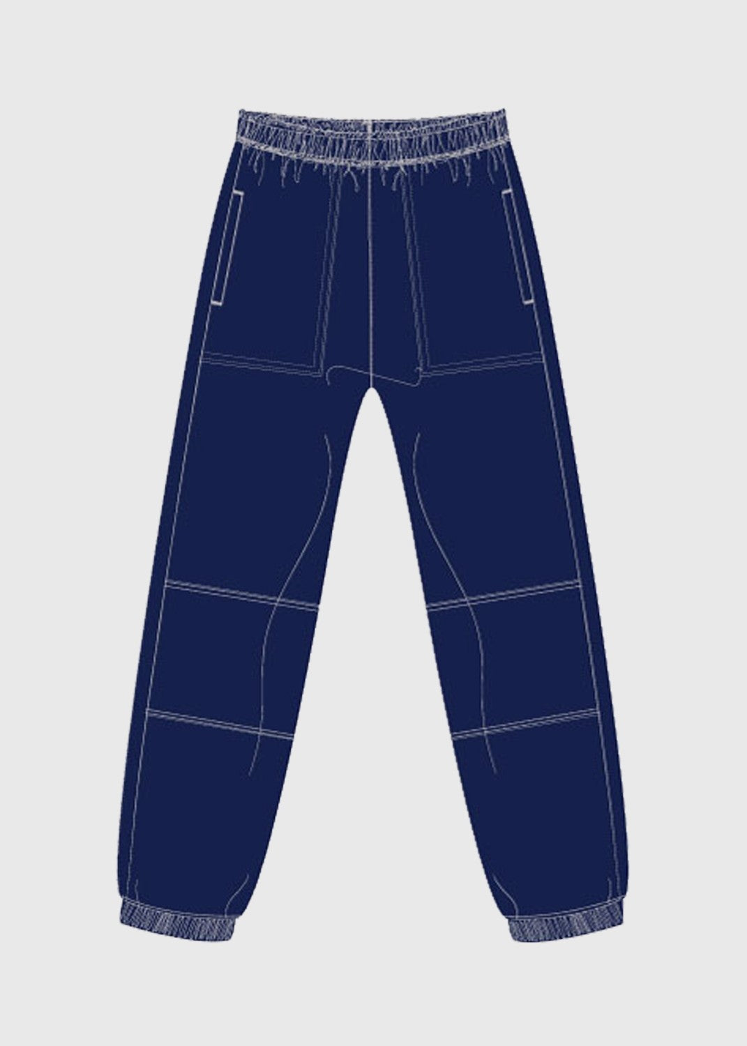 Pant Track Navy Fleece