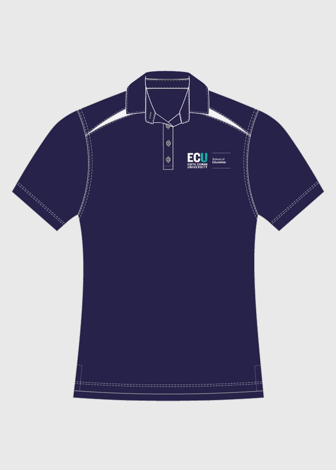 Education Polo Navy/White New Logo Ladies