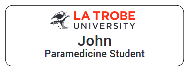 LTU Name Badge - Paramedicine Student