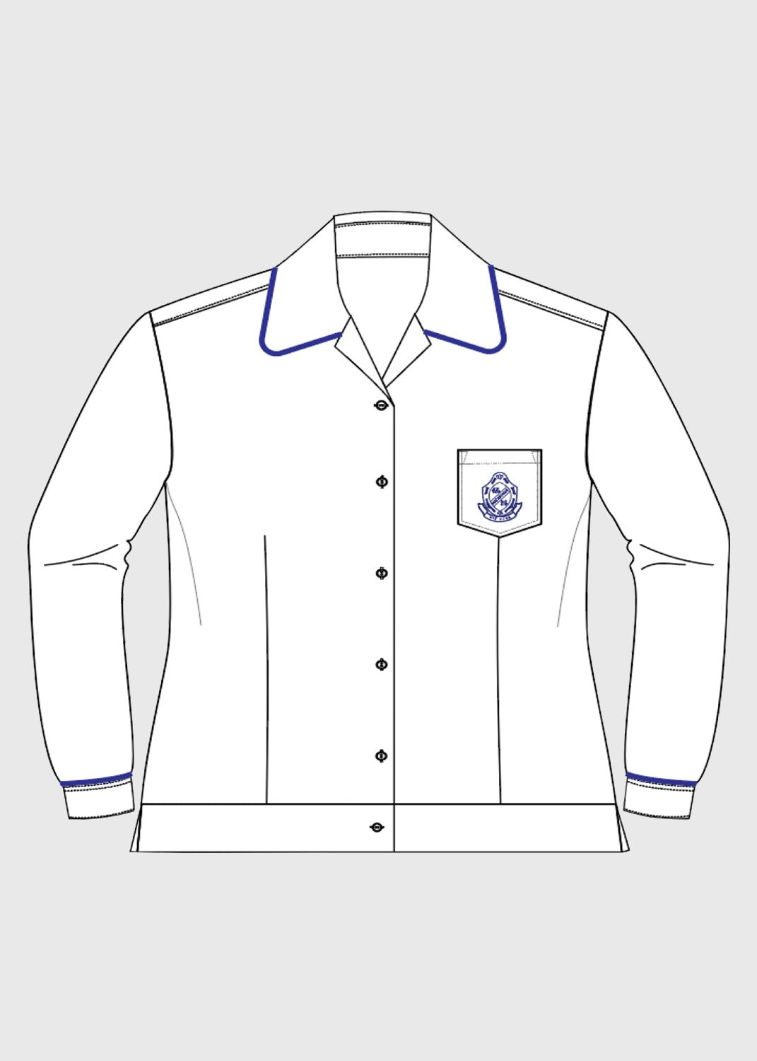Junior Girls Long Sleeve Blouse