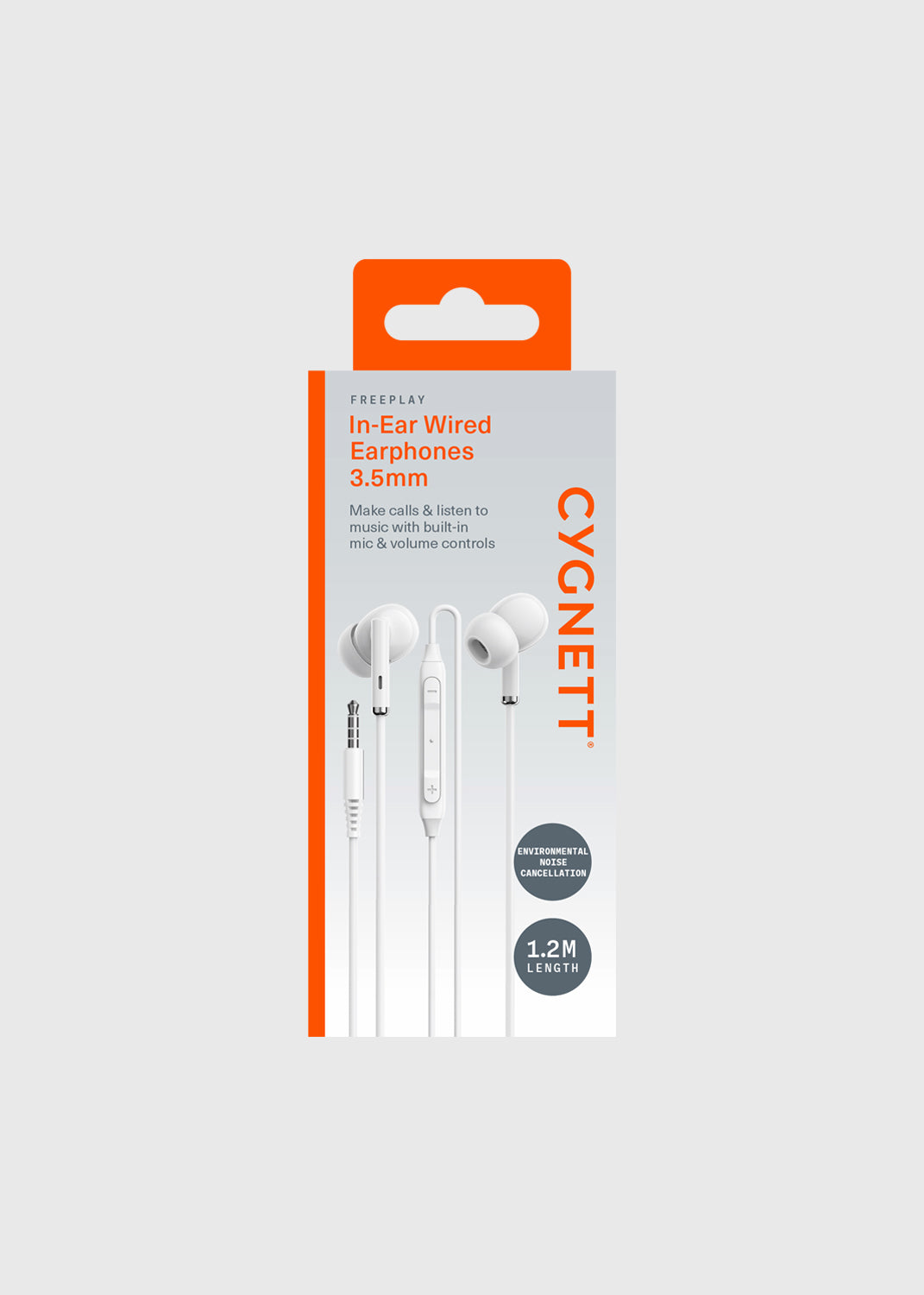 Cygnett FreePlay Wired Earbuds 3.5mm - White
