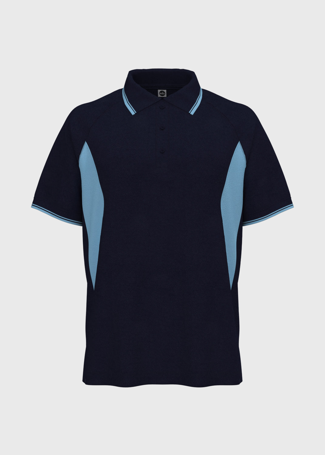 Contrast Panel Polo - Midnight/Light Blue