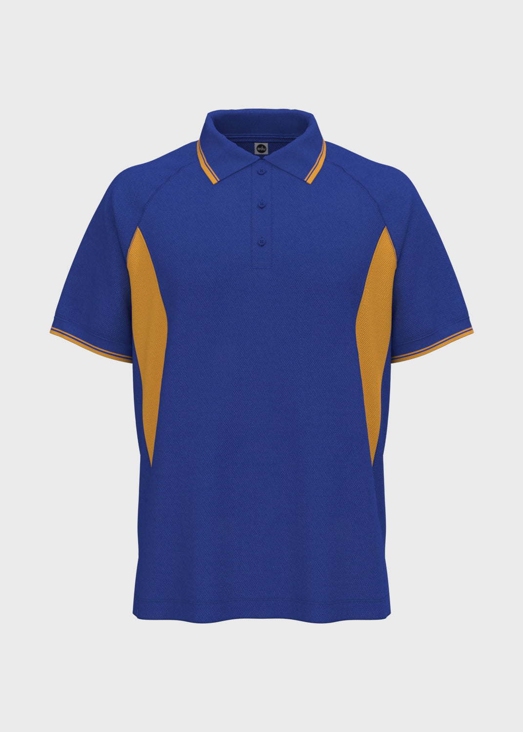 Contrast Panel Polo - Dark Royal/Gold