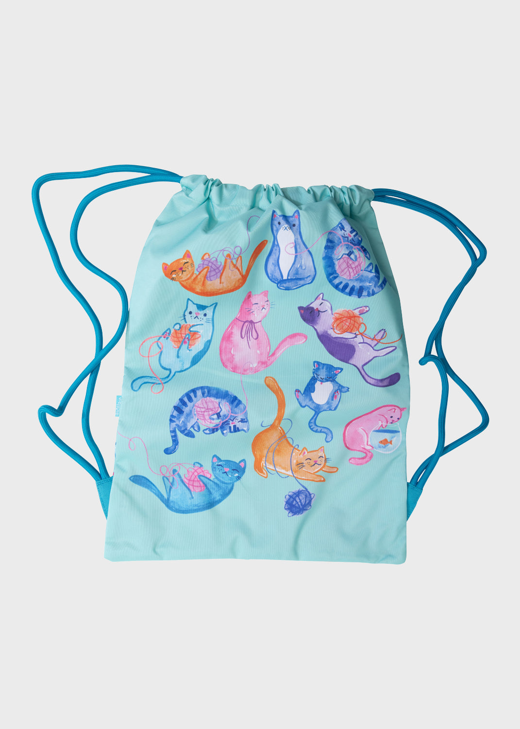 Big Drawstring Bag - Crazy Cats