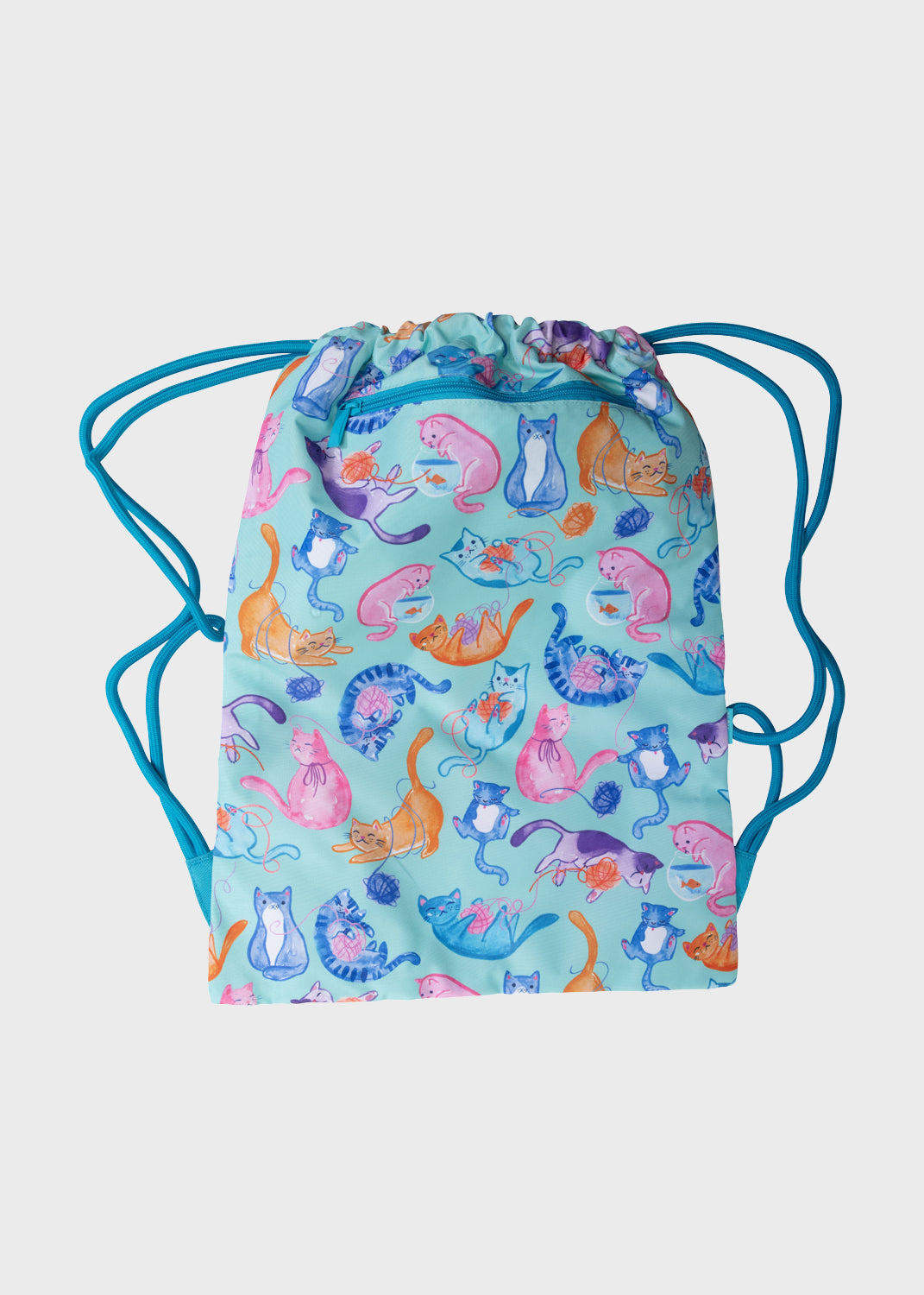 Big Drawstring Bag - Crazy Cats