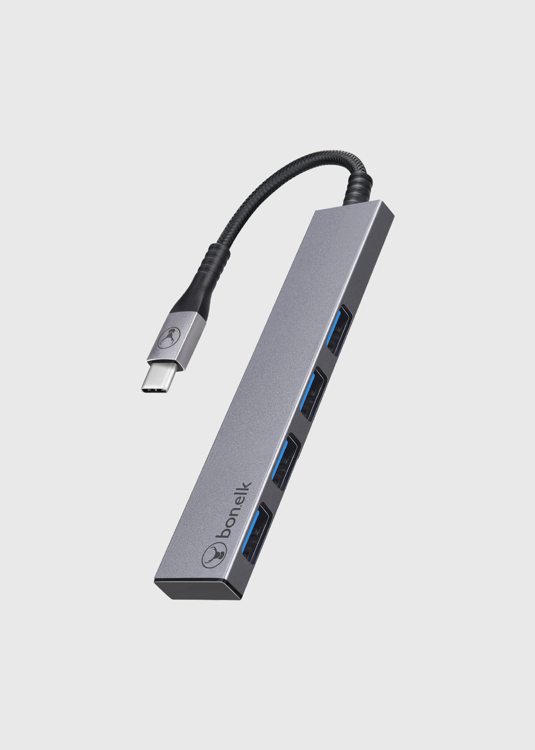Long-Life USB-C to 4 Port USB 3.0 Slim Hub - Space Grey