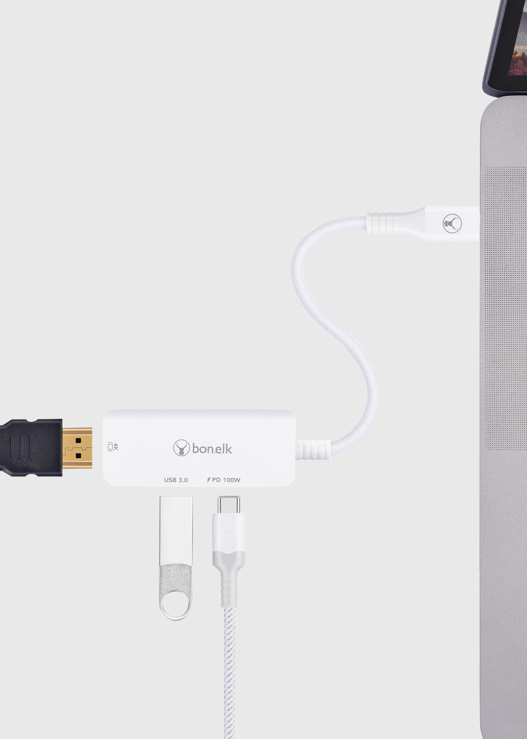 Long-Life 3in1 Multiport Hub - White