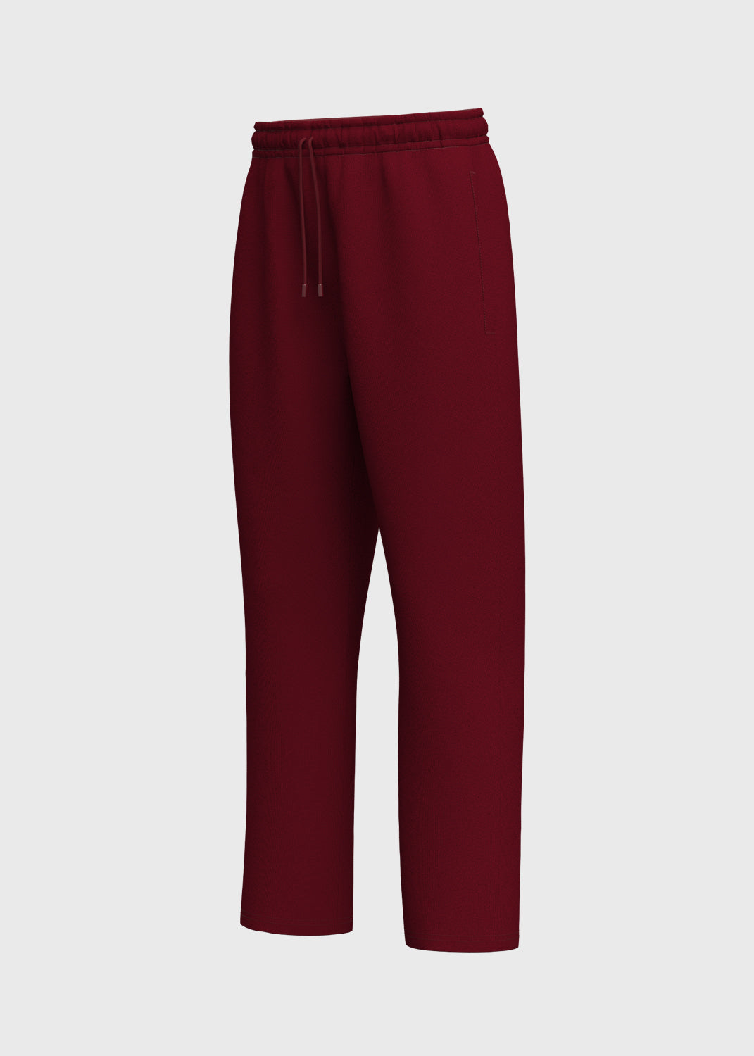 Fleece Pant Straight Hem - Merlot