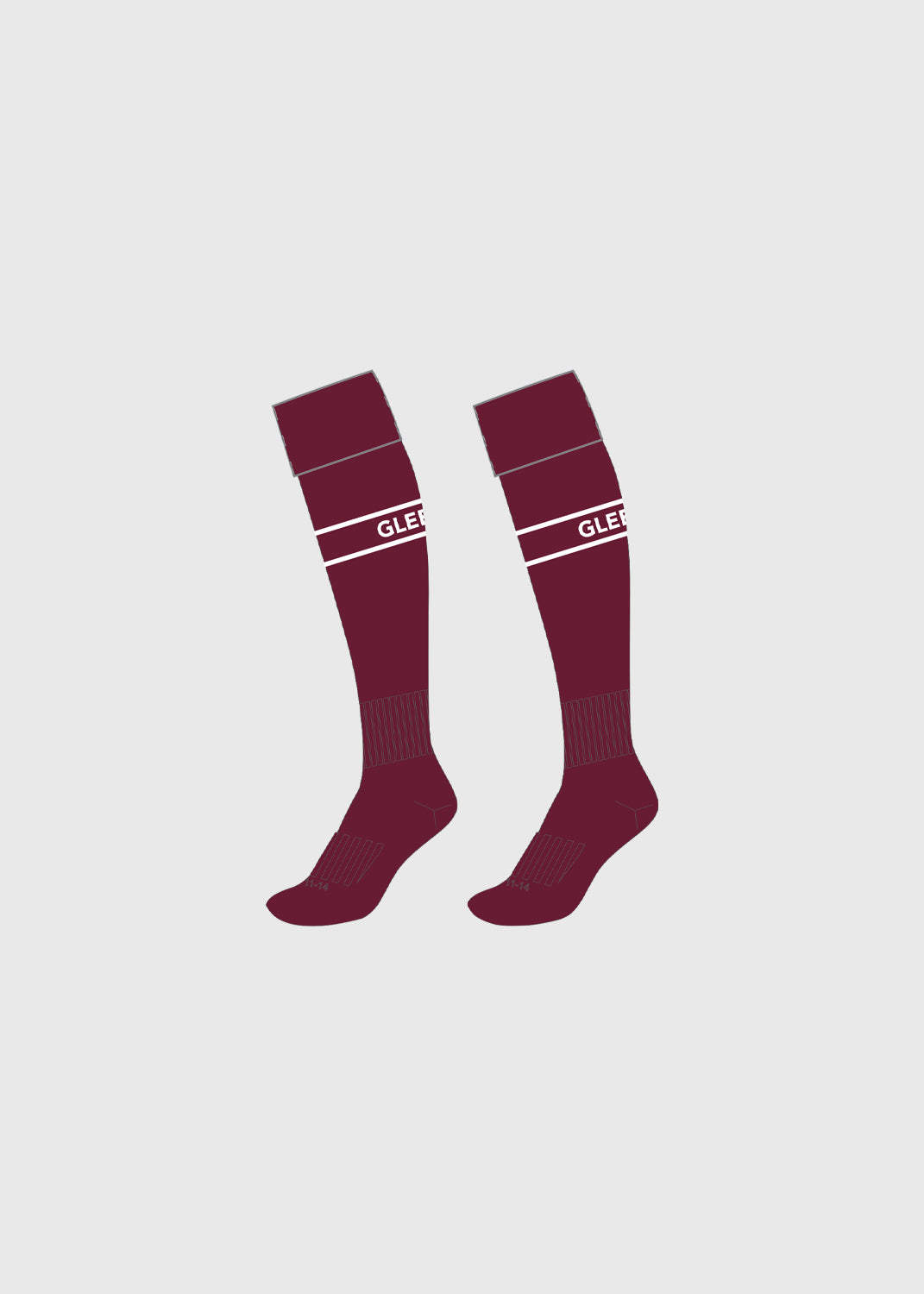 Soccer Playing Socks - Maroon