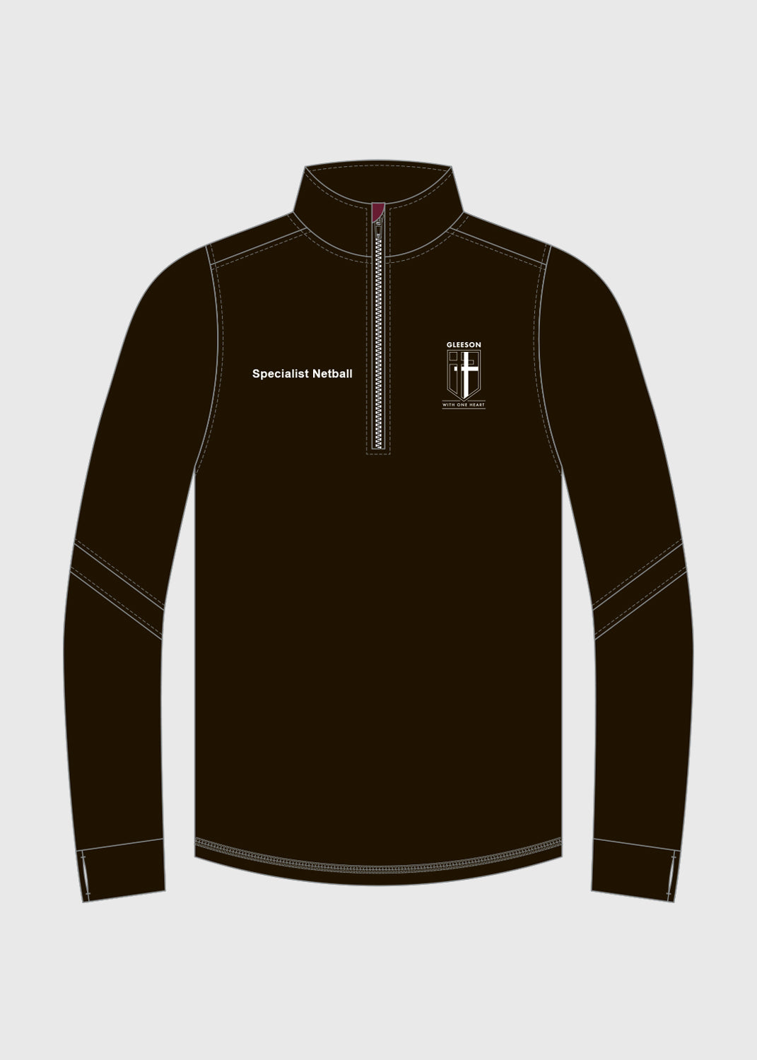 Ladies - Student Netball 1/4 Zip Top