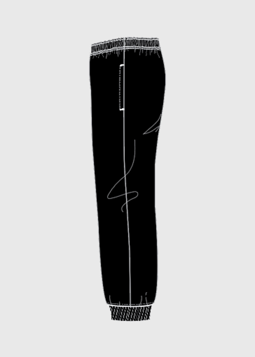 .edu Essentials Fleece Pants Cuff Hem-Black
