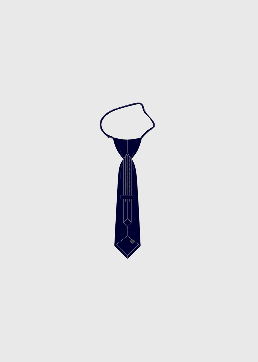 Tie for Shirt - Zip 41cm