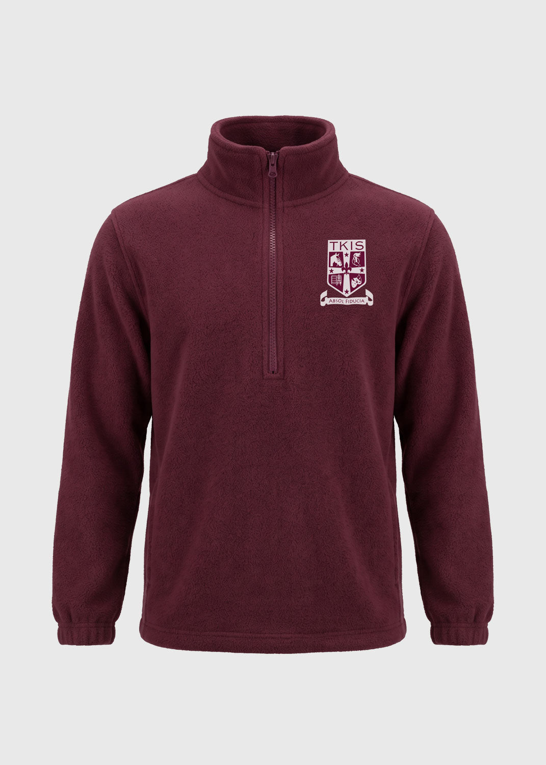 Jumper Fleece Maroon Half Zip